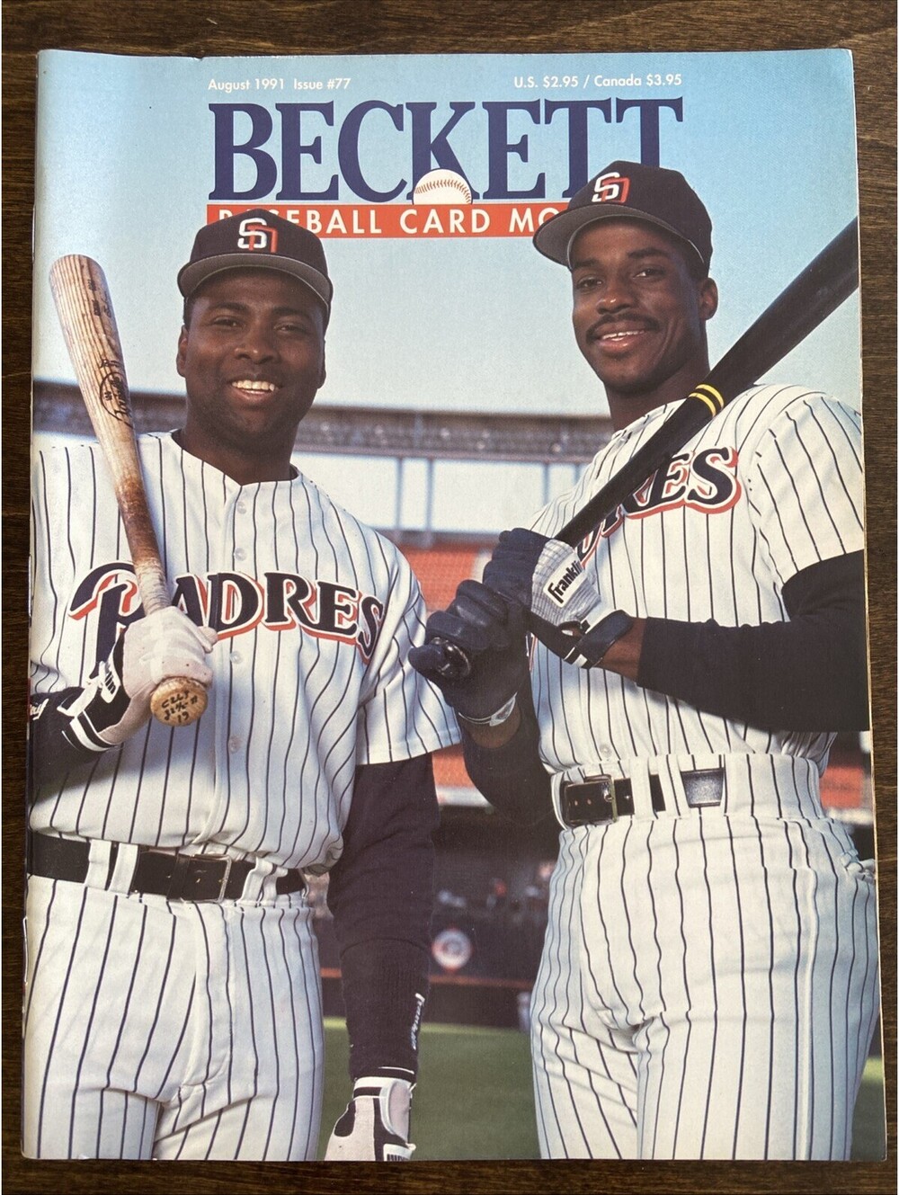 Tony Gwynn Fred McGriff August 1991 Beckett  Baseball Card Monthly Issue #77